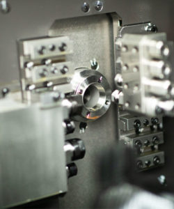 Spindle housing for CNC machining systems.