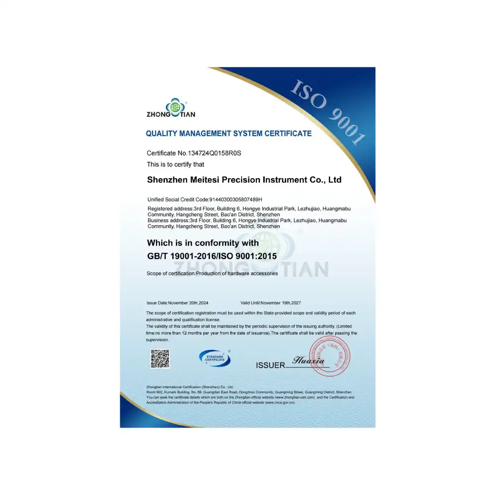 ISO certificate 4