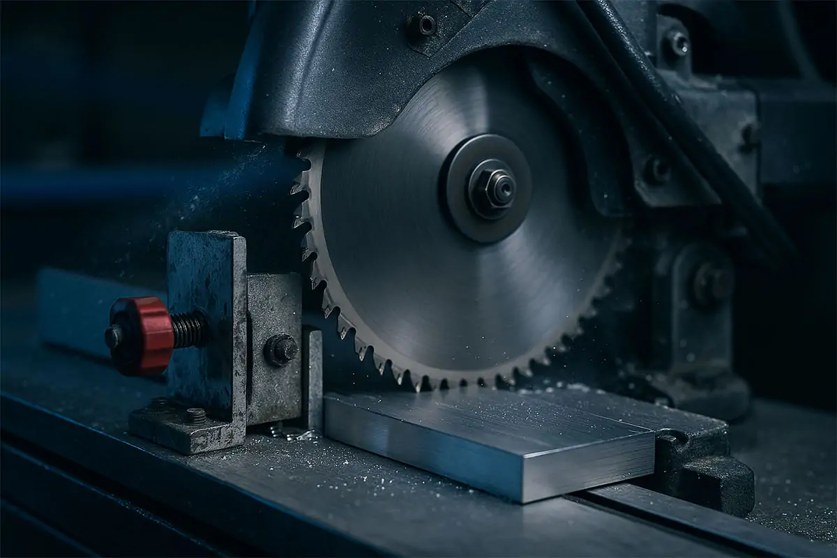 Cutting aluminum with a non-ferrous carbide circular saw blade, 3:2