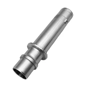 4-axis CNC machined cylindrical rod with stepped profile