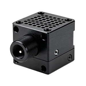 ABS CNC machined mounting bracket with ribs and chamfered edges