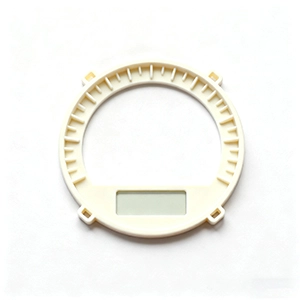 ABS CNC machined spacer ring with reamed bore and smooth matte finish