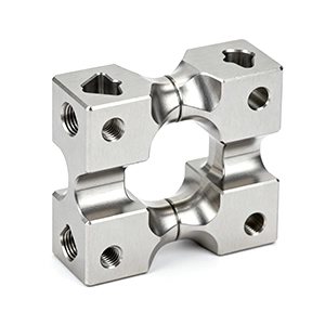 Alloy steel CNC machined gear hub with tight-tolerance bores