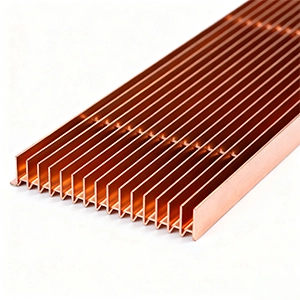 Copper CNC machined insert with precision bore and press-fit knurls