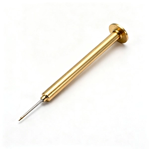 Brass CNC machined valve body with milled ports