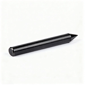 Carbon steel CNC machined shaft with keyway and chamfered ends