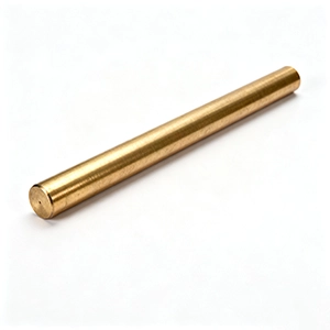 Copper CNC machined electrical connector with tapped holes