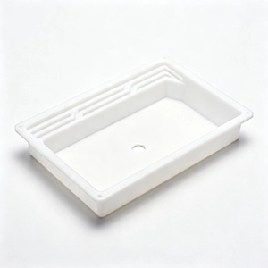 HDPE CNC machined wear strip with countersunk holes for mounting