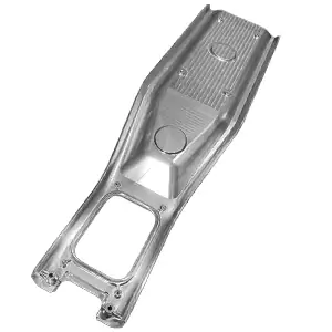 Large CNC machined structural frame with cutouts and reinforced ribs