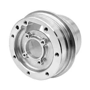 Mill-turn CNC machined rotor plate with concentric holes and smooth finish