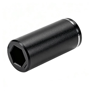 PE CNC machined bushing with reamed bore for low-friction rotation