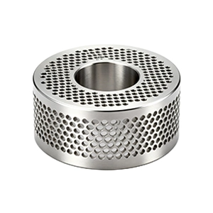 Stainless steel CNC machined valve body with threaded ports
