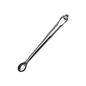 Swiss-type CNC machined eyelet rod with precise circular head
