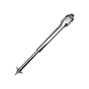 Swiss-type CNC machined flanged pin with conical end
