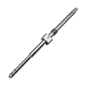 Swiss-type CNC machined grooved rod with central collar