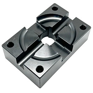 Tool steel CNC machined punch with sharp edges and tight tolerances