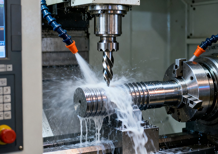 Alloy steel 3/4/5-axis CNC milling with through-tool coolant