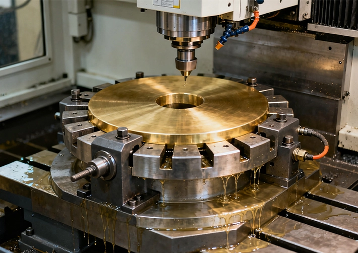 Brass 3/4/5-axis CNC milling with fine-edge end mills