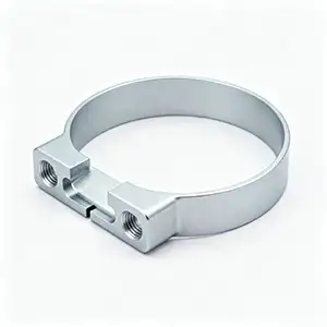Clear anodized CNC clamp with smooth, durable surface finish.
