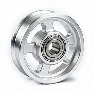 Anodized CNC housing with clear finish for increased durability and corrosion resistance.