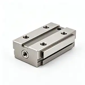Deburred linear guide component with smooth surface finish.