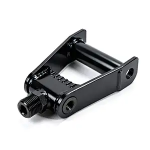 Black E-coated CNC joint with protective surface for high-performance applications.