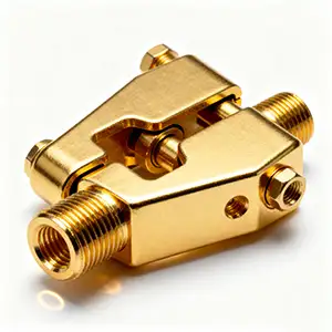 Gold-plated CNC clamp with a high-quality finish for smooth operation.