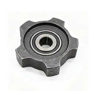 Rotary CNC component with heat-treated finish for improved wear resistance.