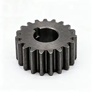 CNC machined toothed component with heat-treated surface for increased toughness