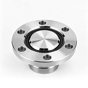 Polished CNC flanged component with a smooth, reflective surface.