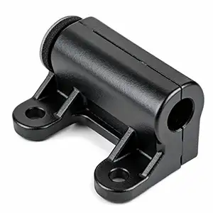 Powder-coated cylindrical part with black finish and excellent wear resistance.