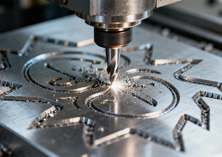 Tool steel CNC machining overview with carbide end mill and flood coolant