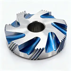 Zinc-plated CNC fan blade with corrosion-resistant coating for reliable use.