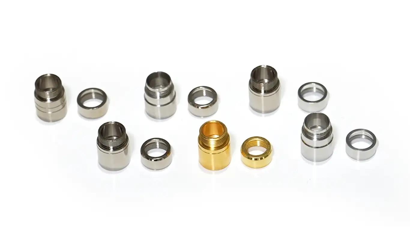 custom CNC machined threaded metal components