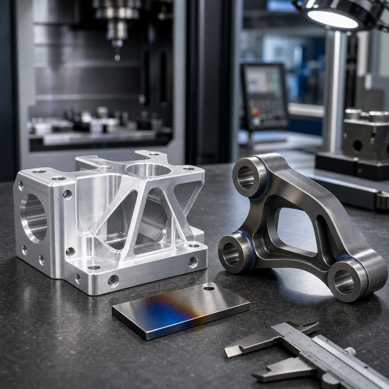 Aluminum vs Titanium CNC machining material scene - MTSPi CNC