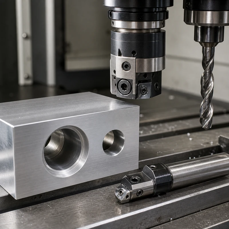Boring versus drilling CNC machining comparison