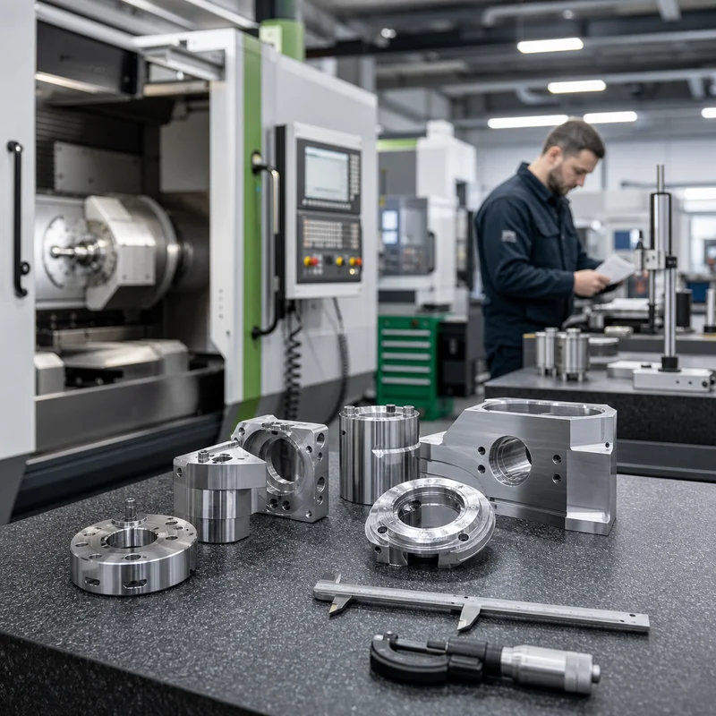 cnc machine shop precision machined parts in a CNC workshop