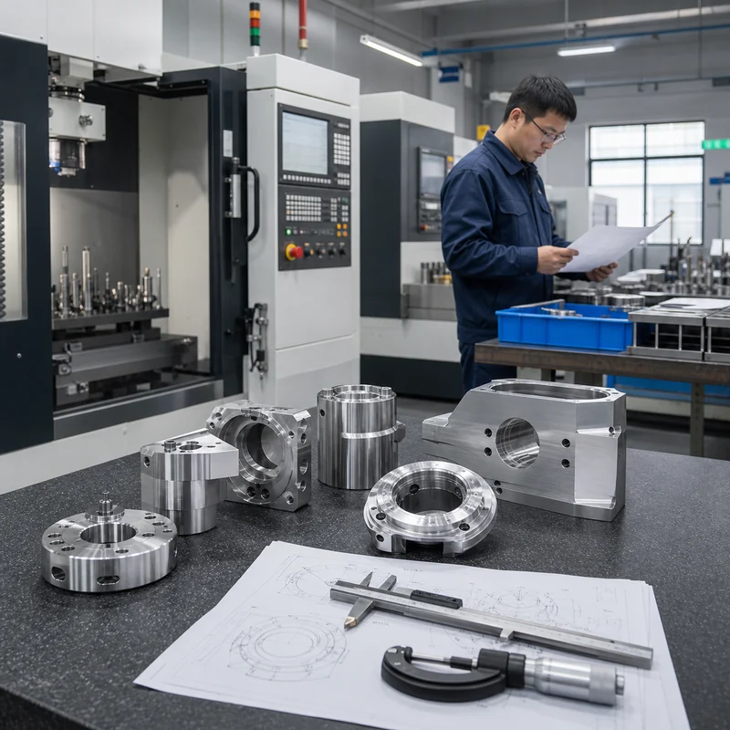 cnc machining china supplier inspection with machined metal parts
