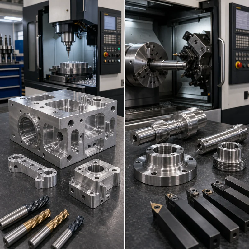 CNC milling vs CNC turning