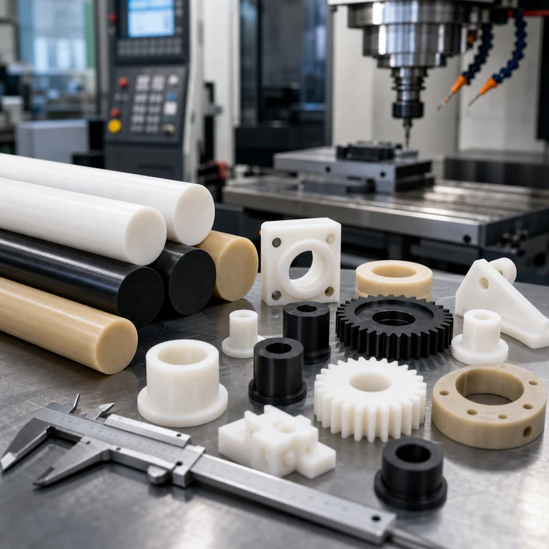 Types of nylon CNC machining materials and machined plastic parts