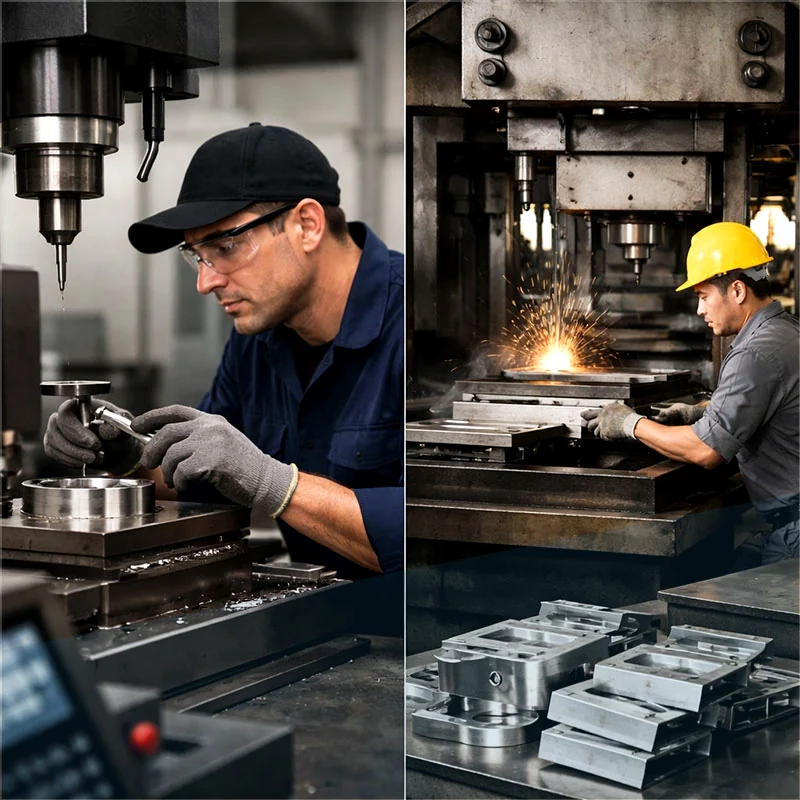 Precision Metal Stamping: What Determines Part Accuracy and When CNC Is Better - MTSPi CNC manufacturing scene